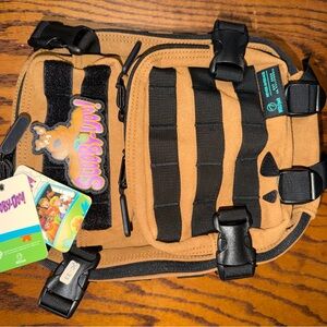 Tan and Black Backpack